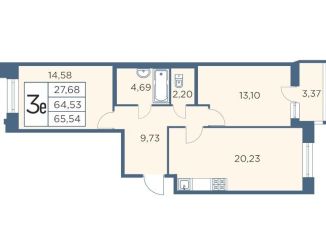 Продажа 2-комнатной квартиры, 65.2 м2, Санкт-Петербург, Большой Сампсониевский проспект, 70к3, Выборгский район