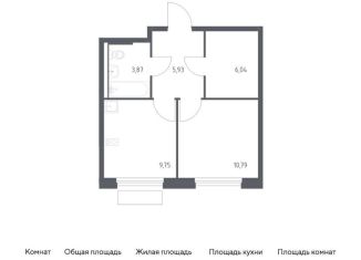 1-комнатная квартира на продажу, 36.4 м2, Москва, жилой комплекс Новое Внуково, к23