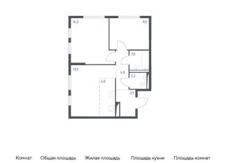 Продается 3-комнатная квартира, 55.6 м2, Москва, метро Пятницкое шоссе, жилой комплекс Молжаниново, к1