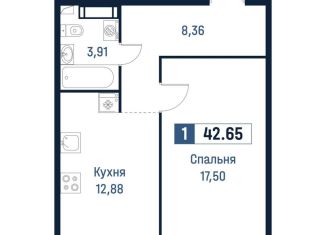 Продаю 1-ком. квартиру, 42.7 м2, Ленинградская область