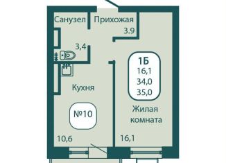 Продается 1-комнатная квартира, 35 м2, рабочий посёлок Андреевка, жилой комплекс Андреевка Лайф, 4