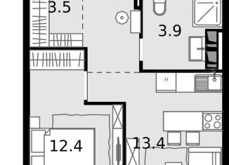 Продажа 1-ком. квартиры, 37.6 м2, Москва, район Отрадное, Отрадная улица, 4А