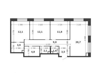 Продажа 3-комнатной квартиры, 81.6 м2, Москва, 3-я очередь, к9