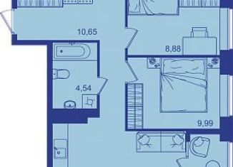 Продам 2-ком. квартиру, 55.4 м2, Брянск, Советская улица, 122, Советский район