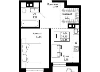 Продажа 1-ком. квартиры, 36 м2, Ростовская область, улица Текучёва, 370/3