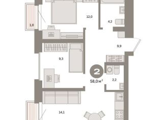 Продаю двухкомнатную квартиру, 58 м2, Москва, ВАО, Тагильская улица, 6/5