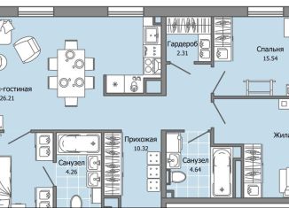 Продам 4-ком. квартиру, 94 м2, Ульяновск, жилой комплекс Ультраград, 2, Засвияжский район