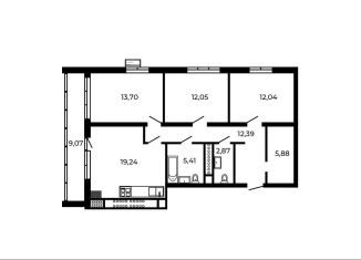 Продается 3-ком. квартира, 88.1 м2, посёлок Доброград, улица Благополучия, 2к1