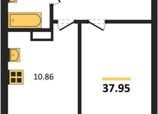 Продажа однокомнатной квартиры, 38 м2, Новосибирская область