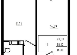 Продаю 1-ком. квартиру, 38.2 м2, Ленинградская область, улица Шоссе в Лаврики, 78к1