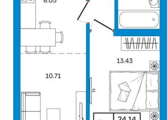 2-комнатная квартира на продажу, 41.9 м2, Уфа, улица Софьи Перовской, 22, Кировский район