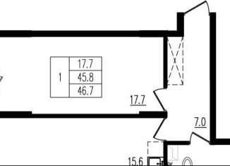 Продается 1-ком. квартира, 46.7 м2, деревня Пирогово, улица Ильинского, 8