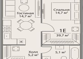 Продаю 1-комнатную квартиру, 39.7 м2, Москва, ЗАО, улица Лобачевского, 124к3А