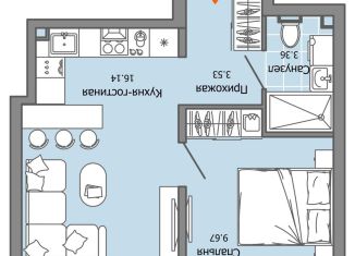 Продаю 2-комнатную квартиру, 33 м2, Ульяновск, жилой комплекс Ультраград, 2, ЖК Ультраград