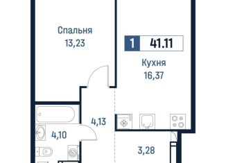 Продается однокомнатная квартира, 41.1 м2, Ленинградская область