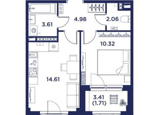 Продажа однокомнатной квартиры, 35.6 м2, Санкт-Петербург