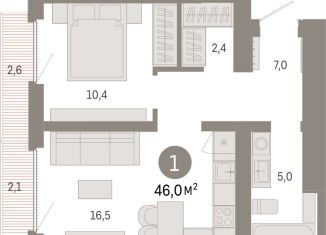 Продаю 1-ком. квартиру, 46 м2, Свердловская область