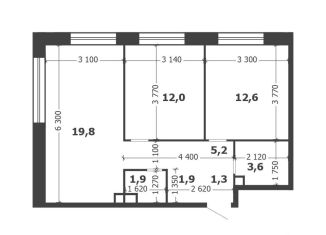 Продам двухкомнатную квартиру, 58.3 м2, Москва, 3-я очередь, к9, Даниловский район