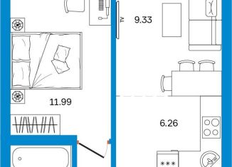 Продажа 1-ком. квартиры, 38.4 м2, Республика Башкортостан, улица Софьи Перовской, 22