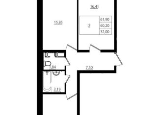 Продажа 2-ком. квартиры, 60.3 м2, Мурино, ЖК Тридевяткино Царство, улица Шоссе в Лаврики, 78к3