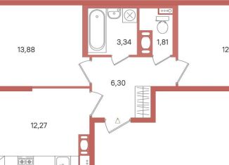 Продам 2-комнатную квартиру, 51.4 м2, Сертолово