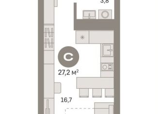 Продается квартира студия, 27.2 м2, Москва, метро Стахановская