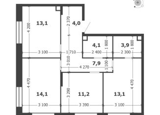 Продам 3-комнатную квартиру, 71.3 м2, Москва, 3-я очередь, к8, станция ЗИЛ