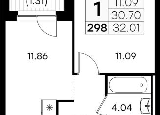 Продаю 1-комнатную квартиру, 32 м2, Казань, Кировский район