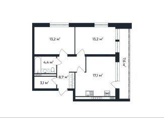 Продается 2-комнатная квартира, 63.5 м2, посёлок Доброград, улица Долголетия, 3к1