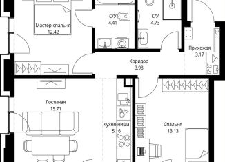 Продам 2-комнатную квартиру, 62.7 м2, Москва, проспект Мира, 186Ас1