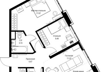 Продажа 2-комнатной квартиры, 58.6 м2, Москва, проспект Мира, 186Ас1, Алексеевский район