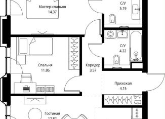 Продажа 2-ком. квартиры, 61.3 м2, Москва, СВАО, проспект Мира, 186Ас1