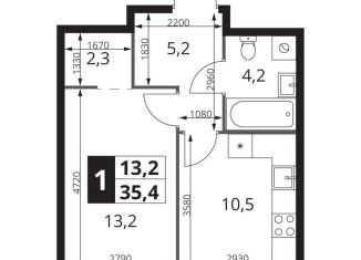 Продаю 1-ком. квартиру, 35.4 м2, Москва, ВАО