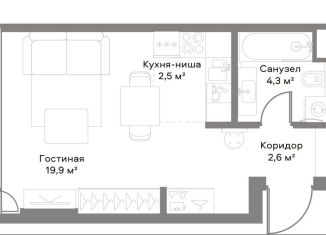 Квартира на продажу студия, 29.4 м2, Москва, ЖК Слава, Ленинградский проспект, вл8