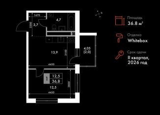 Продажа 1-ком. квартиры, 36.8 м2, поселок Октябрьский