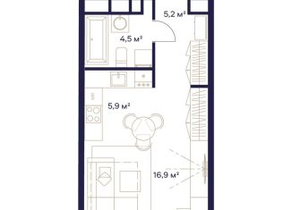 Продаю квартиру студию, 32.5 м2, Москва, жилой комплекс Союз, к3, метро Ботанический сад