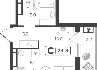 Продается квартира студия, 23.2 м2, Тюмень, Центральный округ, Холодильная улица