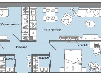 Продаю трехкомнатную квартиру, 69 м2, село Первомайский, ЖК Знак, улица Строителя Николая Шишкина, 11к1