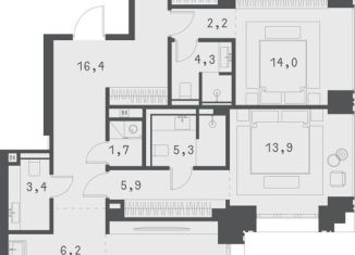 Трехкомнатная квартира на продажу, 141.9 м2, Москва, Садовая-Сухаревская улица, 14с1