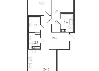 Продажа 2-ком. квартиры, 77.7 м2, Санкт-Петербург, метро Обводный канал, Лиговский проспект, 240