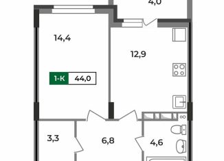 Продается 1-ком. квартира, 44 м2, Ковров, улица Зои Космодемьянской, 28/1