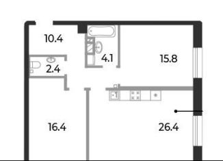 Продажа 2-комнатной квартиры, 75.4 м2, Санкт-Петербург, Петровский проспект, 9к2, метро Чкаловская