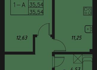 Продам 1-комнатную квартиру, 35.5 м2, Казань