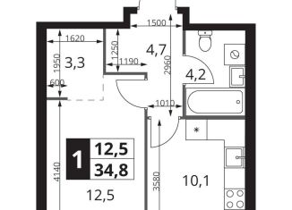 Продажа 1-комнатной квартиры, 34.8 м2, Москва, ВАО