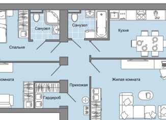 Продается 3-комнатная квартира, 78 м2, Удмуртия, улица Строителя Николая Шишкина, 11к1