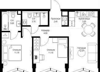 Продается 2-ком. квартира, 54.2 м2, Москва, проспект Мира, 186Ас1