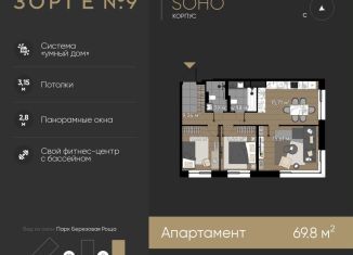 Продажа 3-комнатной квартиры, 69.8 м2, Москва, жилой комплекс Зорге 9, 9Ак7, САО