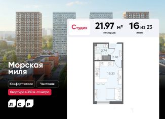 Квартира на продажу студия, 22 м2, Санкт-Петербург, метро Ленинский проспект