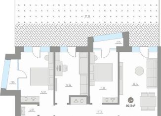 Продаю 3-ком. квартиру, 143.1 м2, село Кулаково