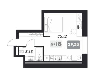 Квартира на продажу студия, 29.4 м2, Новосибирск, площадь Карла Маркса